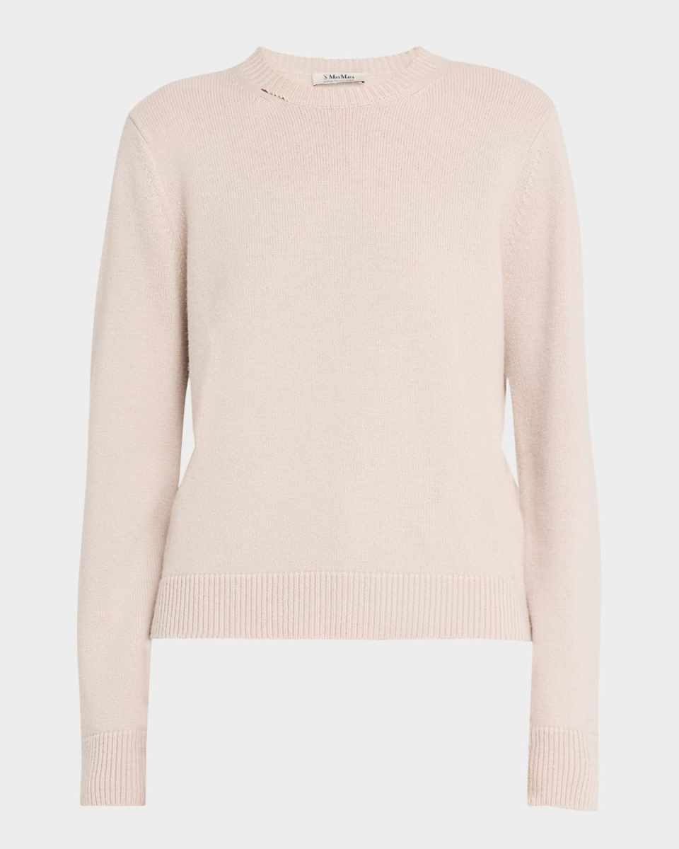 Fedora Logo Elbow-Patch Wool-Cashmere Sweat